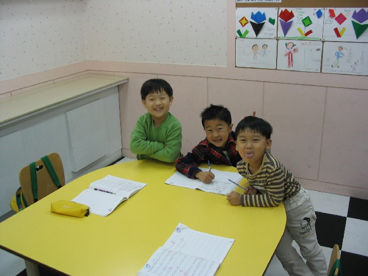 Marong! These boys will sieze at any opportunity to goof off. I would too if I were six.