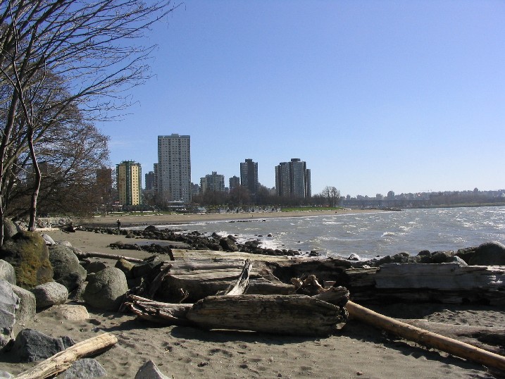 It was so so windy that day, English bay has no waves...